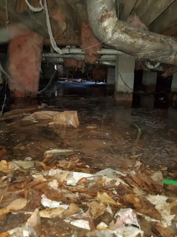 Crawl space flood assessment for Commercial Water Damage Restoration in Arcata